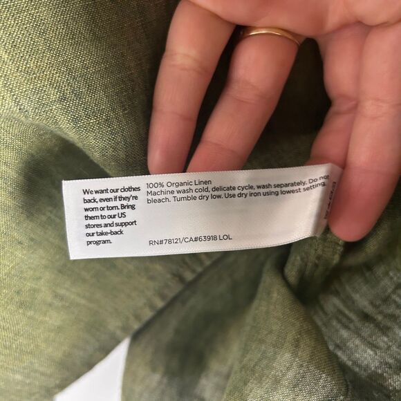 Eileen Fisher Organic Linen Tank Top Tunic - Plus Size 3X - Picture 5 of 5